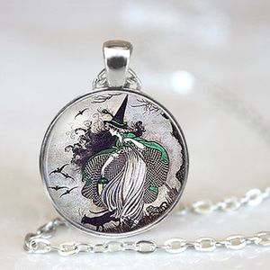 🔘5For 25$ Handmade Cabochon Witch Necklace